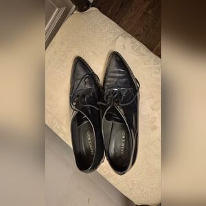 Navy Patent Leather Women's Shoe / Boot Made In FRANCE